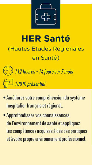 Fiche descriptif de la formation HER Santé Fiche descriptif de la formation HER Santé