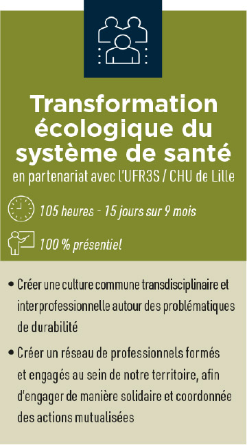 Fiche descriptif de la formation Transformation écologique du système de santé